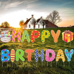 816y0haGDhL. SL1500 1675562683 Happy Birthday Yard Cards (VIVID) - $20.00 Add On