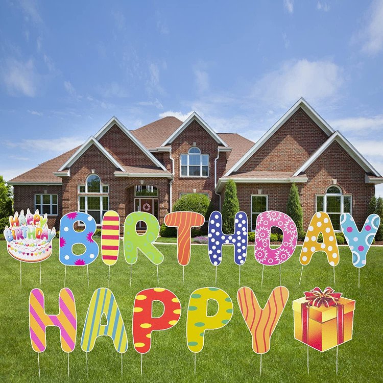Happy Birthday Yard Cards (VIVID)  -  $20.00 Add On