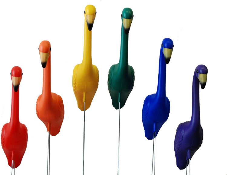 FLAMINGO YARD DISPLAY - RAINBOW